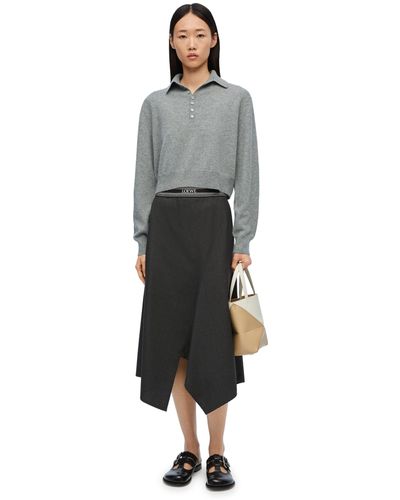 Loewe Polo Jumper In Cashmere - White