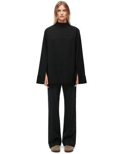 Loewe Luxury Tracksuit Trousers In Wool - Black