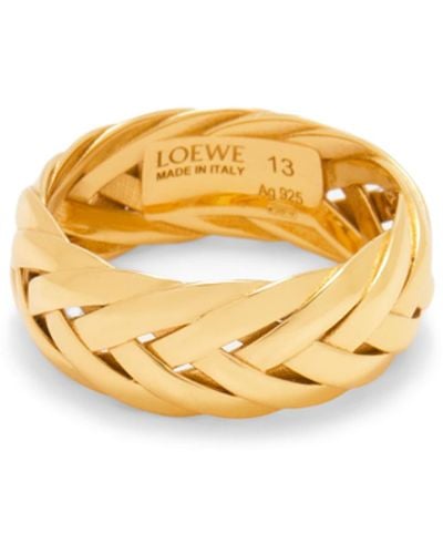 Loewe Luxury Braided Ring In Sterling Silver - Metallic