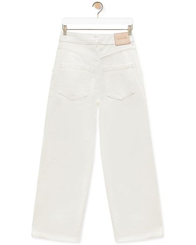Loewe Anagram baggy Jeans In Denim - White