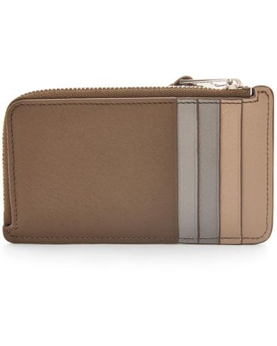 Loewe Luxury Puzzle Coin Cardholder In Classic Calfskin - Brown