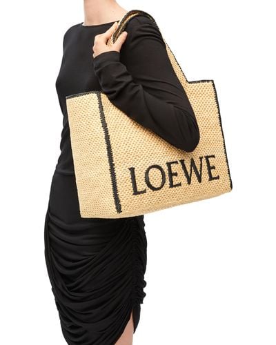 Loewe X Paula's Ibiza Large Font Tote Bag - Natural