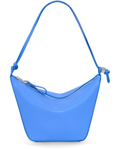 Loewe Luxury Mini Hammock Hobo Bag In Classic Calfskin For - Blue