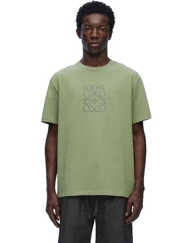 Loewe Luxury Regular Fit T-shirt In Cotton - Green