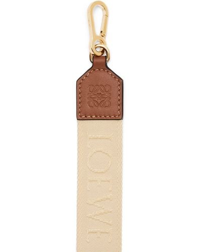 Loewe Luxury Strap In Cotton And Calfskin - Natural