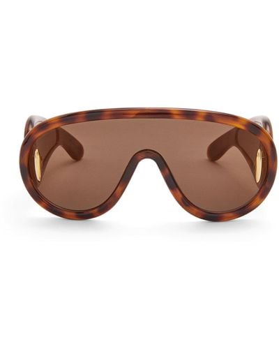 Loewe Wave Mask Sunglasses - Brown