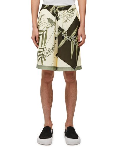 Loewe Luxury Shorts In Cotton And Silk - Green