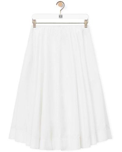 Loewe Luxury Skirt In Cotton - White