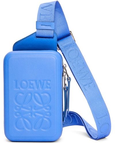 Loewe Luxury Molded Sling In Smooth Calfskin - Blue