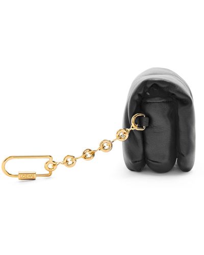 Loewe Luxury Puffer Goya Case In Shiny Nappa Calfskin - Black