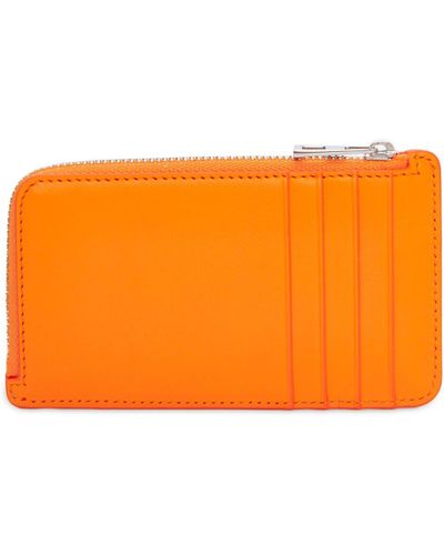 Loewe Leather Coin And Card Holder - Orange