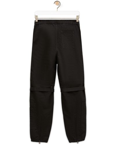 Loewe Luxury Cargo Pants In Cotton For - Black