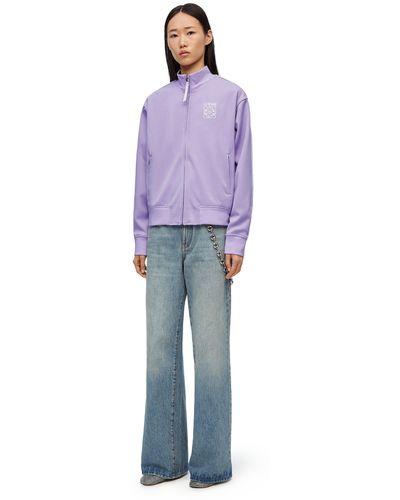 Loewe Luxury Tracksuit Jacket In Technical Jersey - Purple