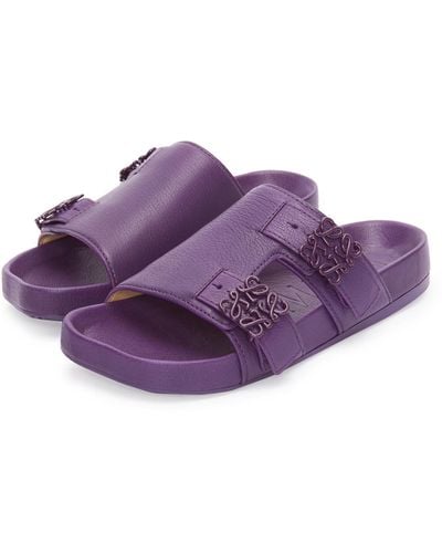Loewe Luxury Ease Slide In Goatskin - Purple