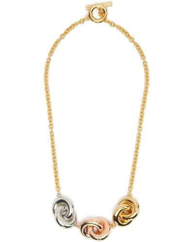 Loewe Luxury Donut Trio Link Necklace In Sterling Silver For - Metallic