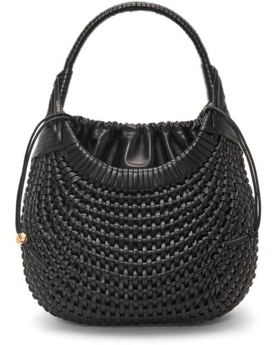 Loewe Diamond Hobo Bag In Calfskin - Black