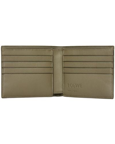 Loewe Bifold Wallet In Satin Calfskin - Green