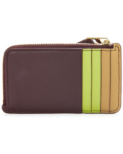 Loewe Luxury Puzzle Coin Cardholder In Classic Calfskin - Multicolor