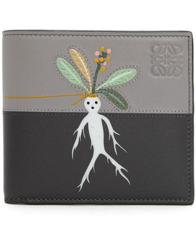 Loewe Mandragora Bifold Wallet In Satin Calfskin - Multicolour