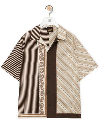 Loewe Luxury Short Sleeve Shirt In Silk - Natural