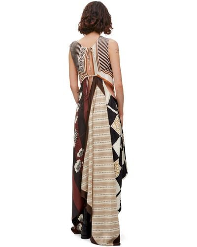 Loewe Luxury Scarf Dress In Silk - Multicolor