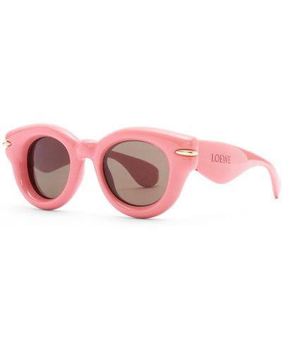 Loewe Luxury Inflated Round Sunglasses In Nylon - Pink
