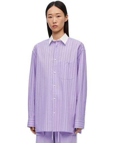Loewe Luxury Shirt In Cotton - Purple