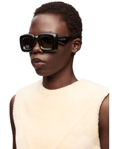 Loewe Inflated Rectangular Sunglasses - Black