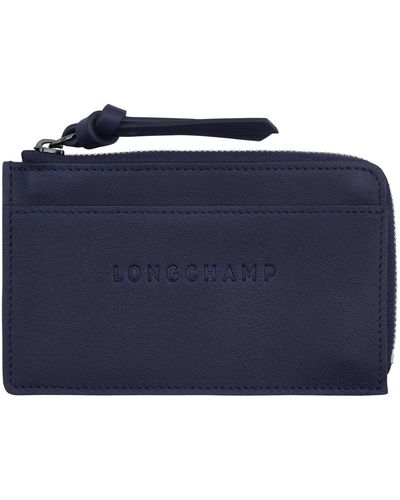 Longchamp Porte-cartes 3D - Bleu