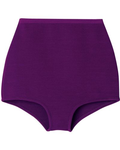 Longchamp Culotte taille haute - Violet