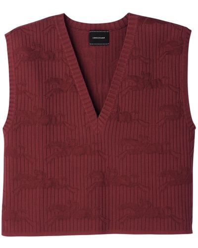 Longchamp Ärmelloser Pullover - Rot