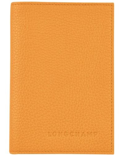 Longchamp Reisepass-Etui Le Foulonné - Orange