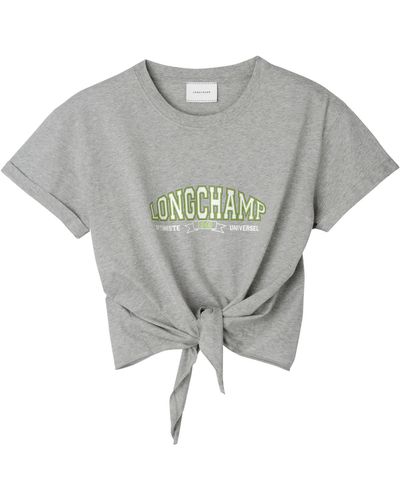 Longchamp T-Shirt zum Binden - Grau