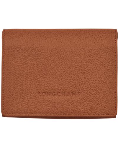 Longchamp Brieftasche im Kompaktformat Le Foulonné - Braun
