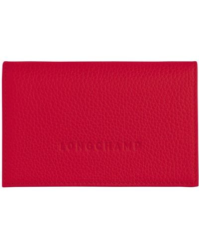 Longchamp Karten-Etui Le Foulonné - Rot