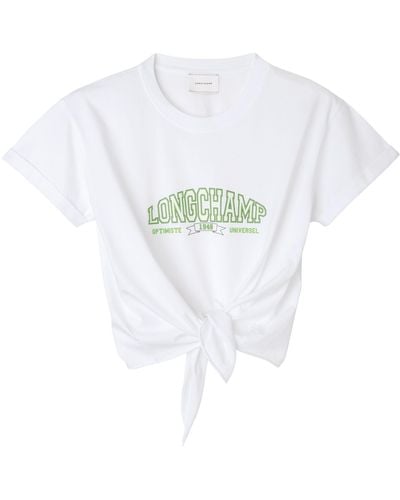 Longchamp T-shirt noué - Blanc