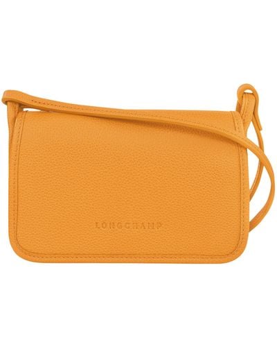 Longchamp Clutch XS Le Foulonné - Naranja