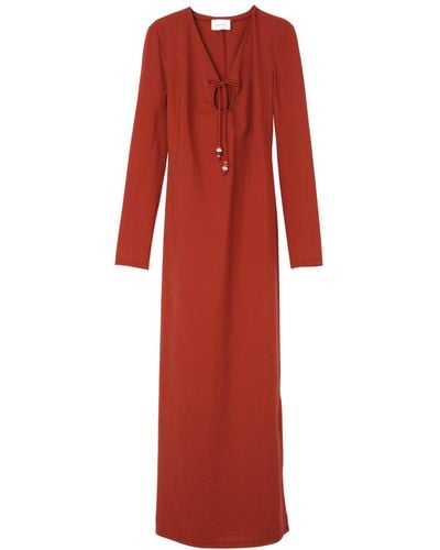 Longchamp Langes Kleid - Rot