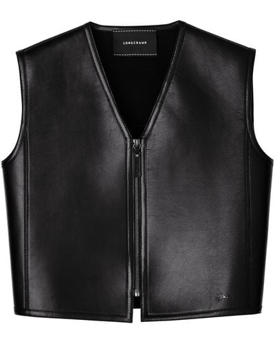 Longchamp Mouwloos Vest - Zwart