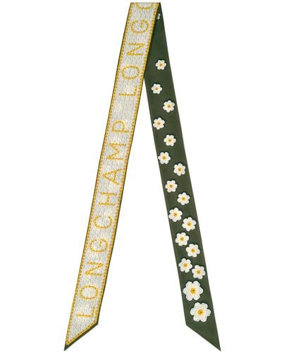 Longchamp Seidenband Gänseblümchen - Grün