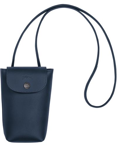 Longchamp Telefoonhoesje Met Leren Veter Le Pliage Xtra - Blauw