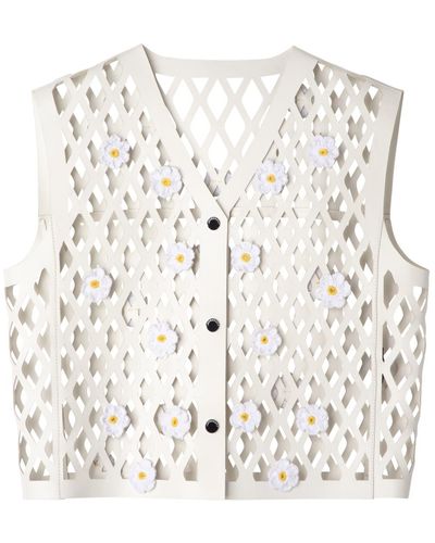 Longchamp Mouwloos Vest - Wit