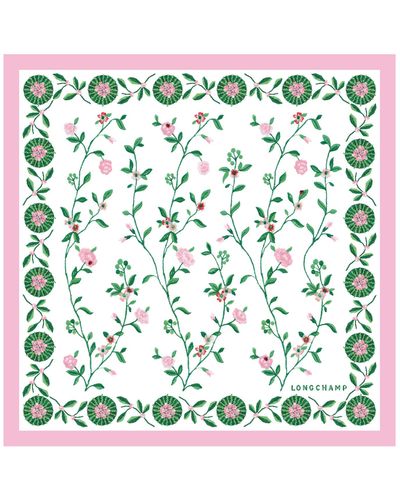 Longchamp Pañuelo de seda 50 Colección primavera-verano 2023 - Verde