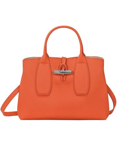 Longchamp Tas Met Handgreep Aan De Bovenkant M Roseau - Oranje