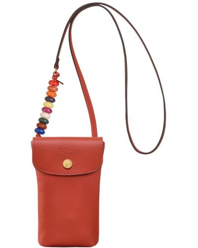 Longchamp Telefoonhoesje Met Leren Veter Le Pliage Xtra - Rood