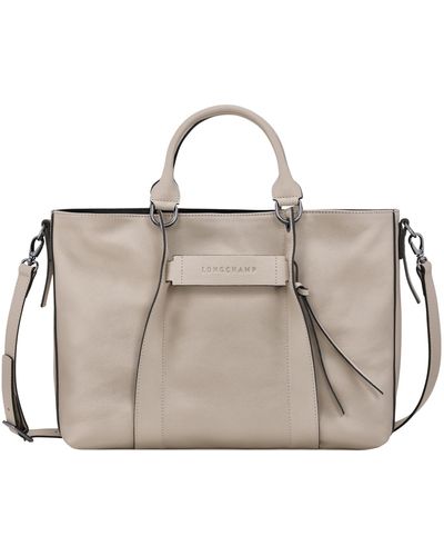 Longchamp Bolso con asa superior M 3D - Gris