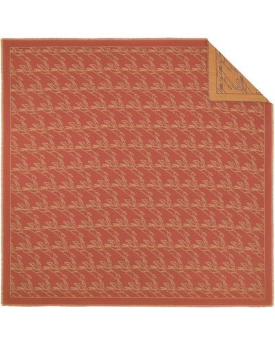 Longchamp Stola's Chevaux Recto Verso - Oranje