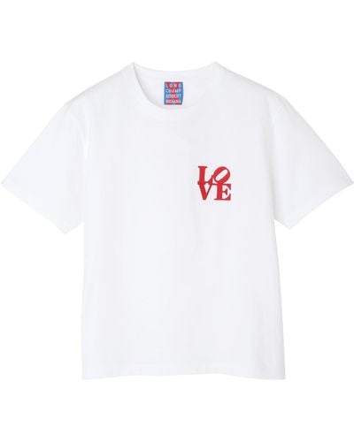 Longchamp T-Shirt x Robert Indiana - Weiß