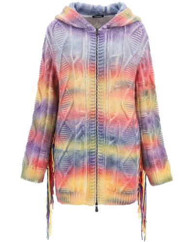 CANESSA CASHMERE 'nordic Rave' Hooded Cashmere Cardigan - Multicolor