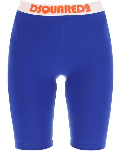 DSquared² Cycling Shorts With Logo - Blue